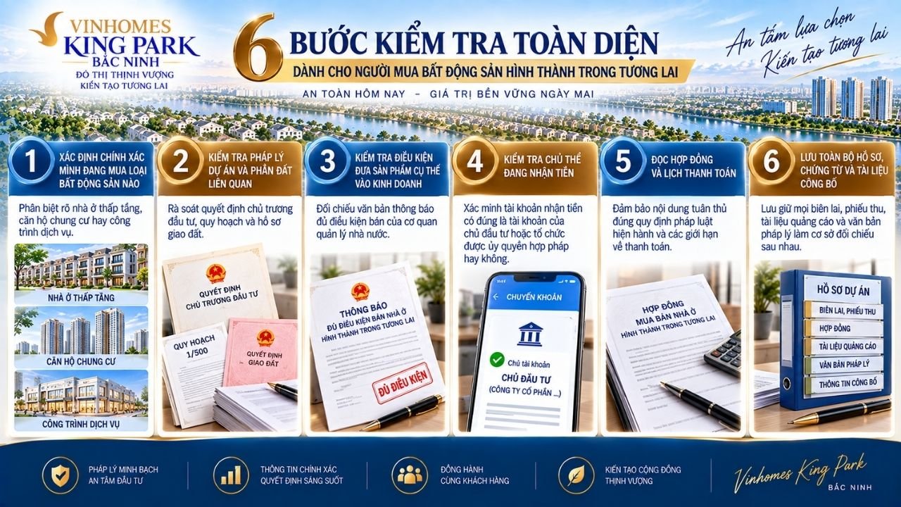 6 bước kiểm tra toàn diện dành cho người mua bất động sản hình thành trong tương lai