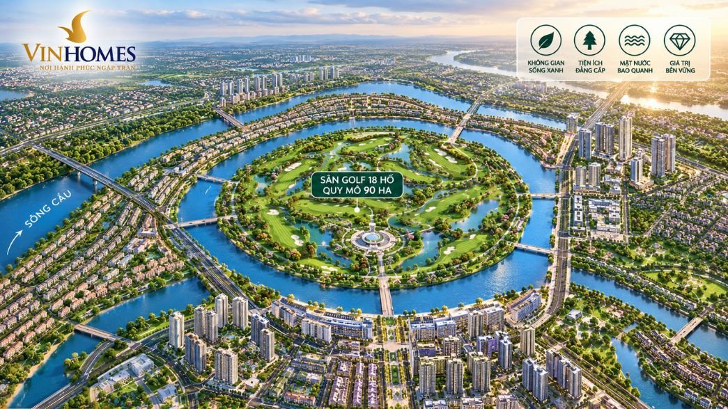 Quy mô sân golf vinhomes king park 90 ha
