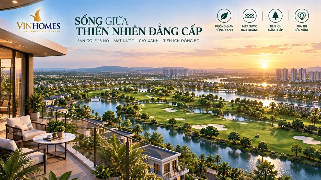 Sân golf trong cấu trúc phát triển Vinhomes King Park