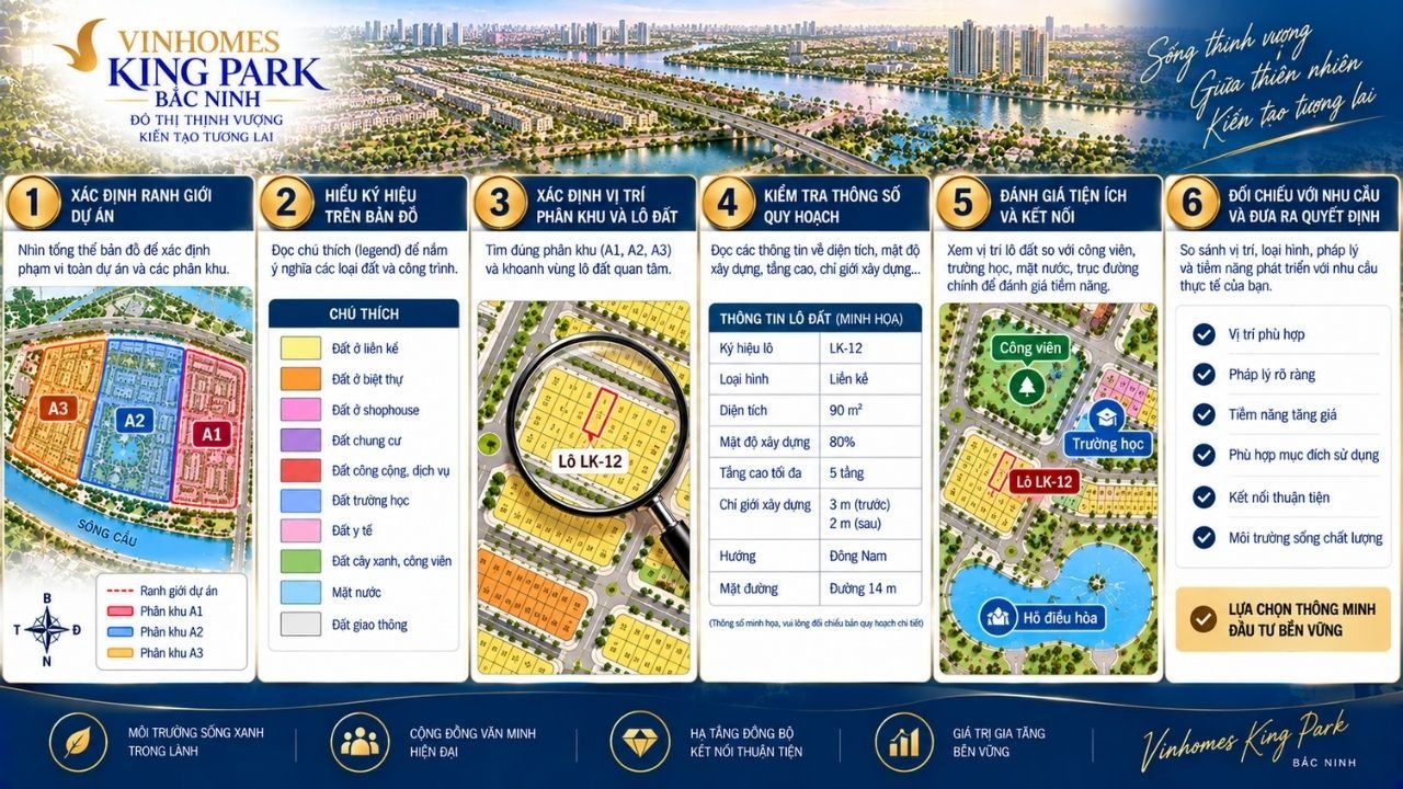 sơ đồ hướng dẫn dự án vinhomes king park