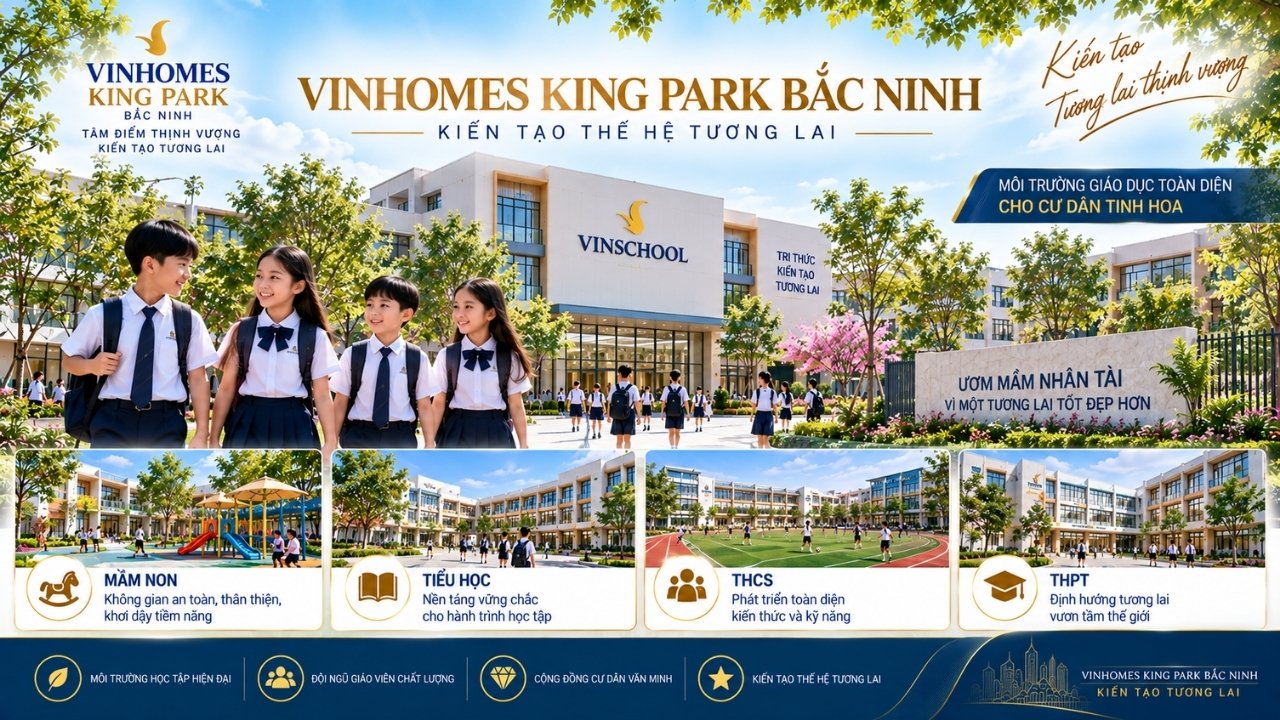 hệ thống trường học vinhomes king park bắc ninh