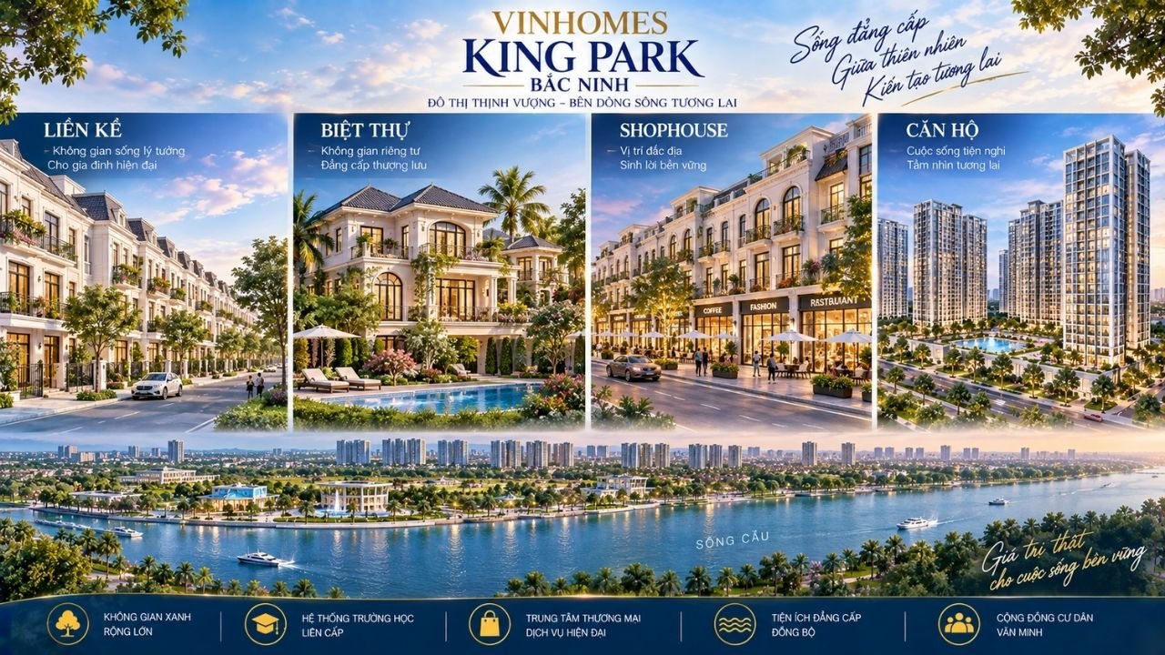 liền kề, biệt thự, shophouse, căn hộ vinhomes king park