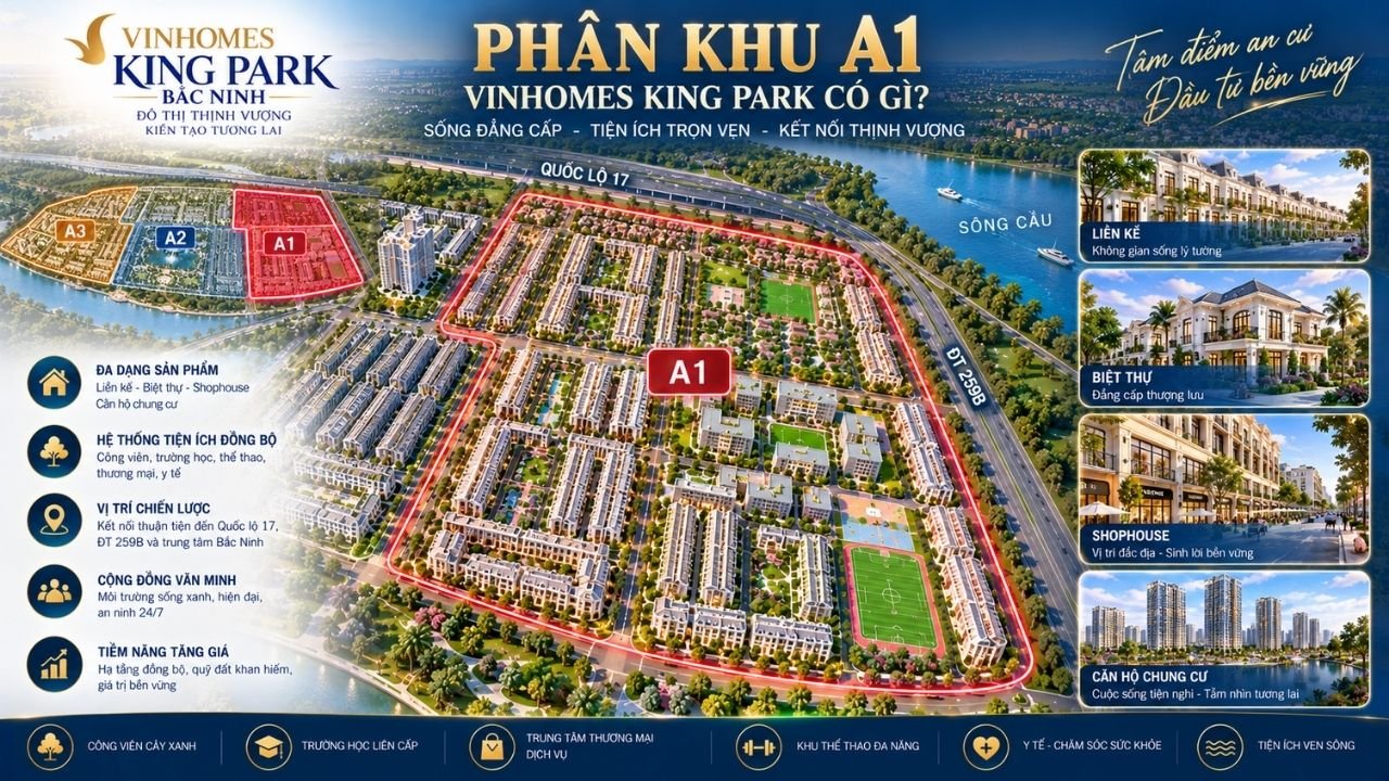 phân khu A1 vinhomes king park