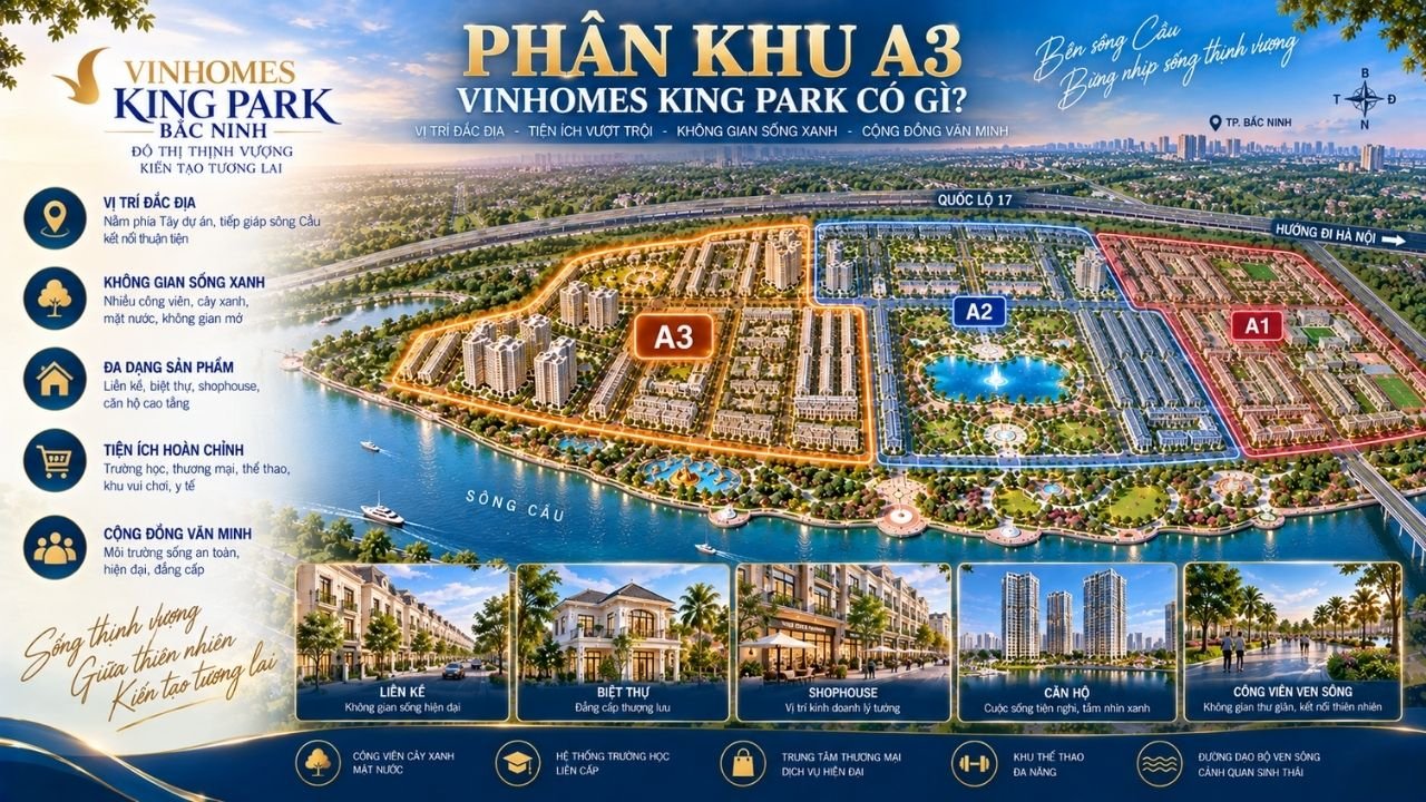 phân khu A3 vinhomes king park