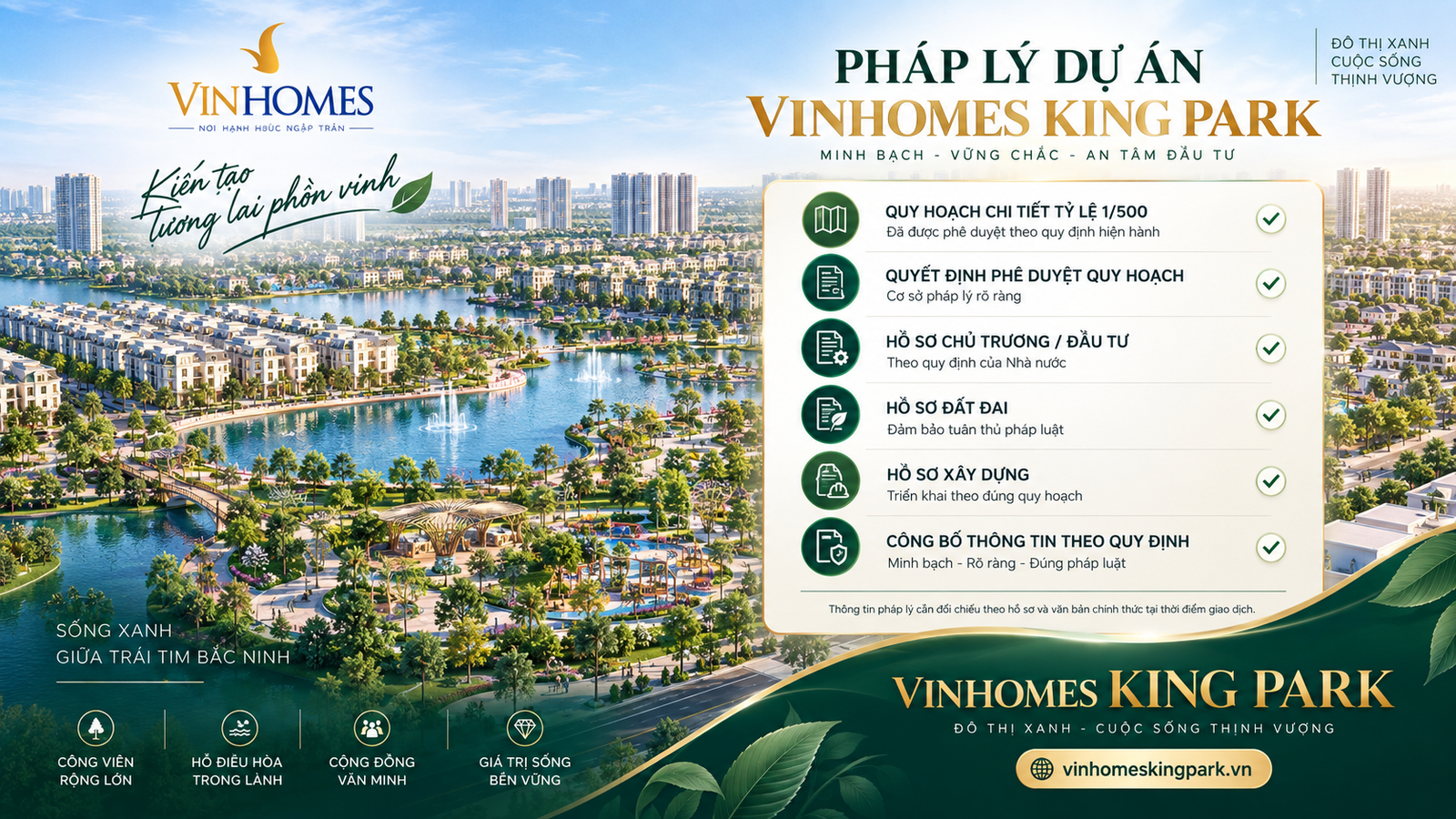 pháp lý dự án Vinhomes king park bắc ninh